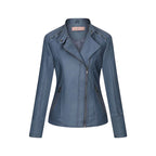 2025 Steampunk Rock Rivet Women's Leather Jacket Slim Short Streetwear Gothic Embroidery PU Leather Locomotive Coat Femme SS69