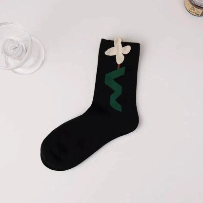 Fashion Harajuku Retro Floral Vintage Socks Woman Novelty Ethnic Elegant Cotton Casual Breathable Ladies Girls Dress Sox Autumn SS69 8.69 LYYZ10H1 / 35 - 40