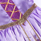 Girls Disney Rapunzel Dress Kids Tangled Disguise Carnival Girl Princess Costume Birthday Party Gown Outfit Clothes 2-10 Years
