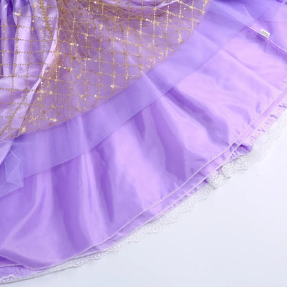 Girls Disney Rapunzel Dress Kids Tangled Disguise Carnival Girl Princess Costume Birthday Party Gown Outfit Clothes 2-10 Years