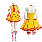 Anime Restaurant Waiter Uniform Virtual Idol Dress Cosplay Red Yellow Dress Woman Adult Stage Uniform Halloween Party