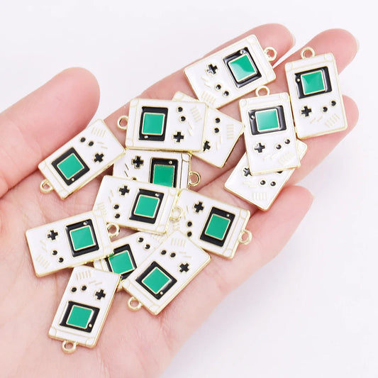 10Pcs Retro Enamel TV Set Game Console Charms for Jewelry Making DIY Cute Design Charms Pendant Necklaces Earrings Accessories SS69 6.69 10pcs 4