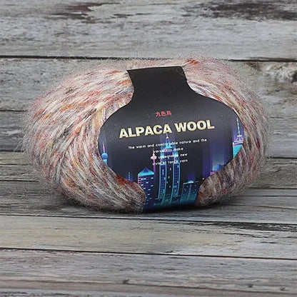Nine-colored Bird, Seven-colored Alpaca Wool Self-knitting Scarf, Yarn Ball, Handmade Knitting, DIY Medium-thick Sweater and Coa SS69 12.69 07