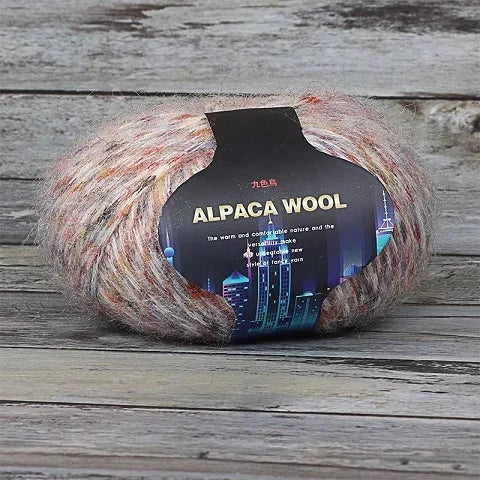 Nine-colored Bird, Seven-colored Alpaca Wool Self-knitting Scarf, Yarn Ball, Handmade Knitting, DIY Medium-thick Sweater and Coa SS69 12.69 07