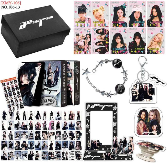 Kpop Idol BABYMONSTER BINI GIDLE ZB1 Gift Box Set Lomo Card Photocards Card Holder Keychains Acrylic Stand Bracelet Fans Gifts