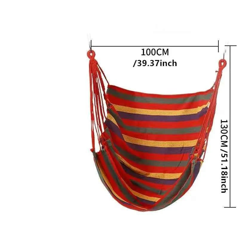 Outdoor Thickened Canvas Hammock/hammock accessories，Camping Outdoor Swing Net Hed Anti Rollover Striped Hanging Chair Hammock