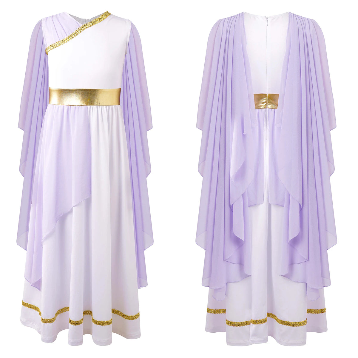 Halloween Ancient Greek Toga Costume Grecian Sleeveless Gown Dress Shawls Flowy Tulle Dress Cosplay Performance Costume