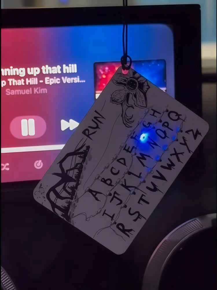 In Stock Strange Things Movie Merchandise Card Light Pendant 26 Letter Light Bag Car Charm Anime Merchandise Festival Gifts