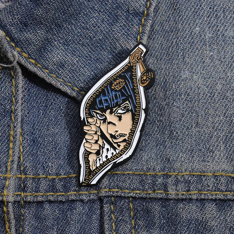 Cartoon Comic Character Enamel Pins Custom Jojo Japan Tv Animation Brooches Lapel Badges Classic Jewelry Gift For Fans Friends