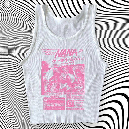 Y2k Nana Osaki Graphic T Shirts  Casual Harajuku Streetwear Japanese Clothes Fashion Rock Punk Sleeveless Tanks & Camis Coquette SS69 15.69 White2 / L