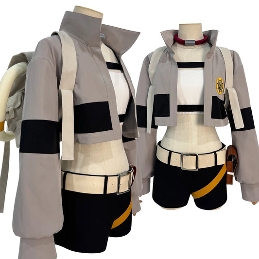 HOLOUN Riyo Cosplay Costume Set - Anime Embroidered Vest, Jacket and Shorts