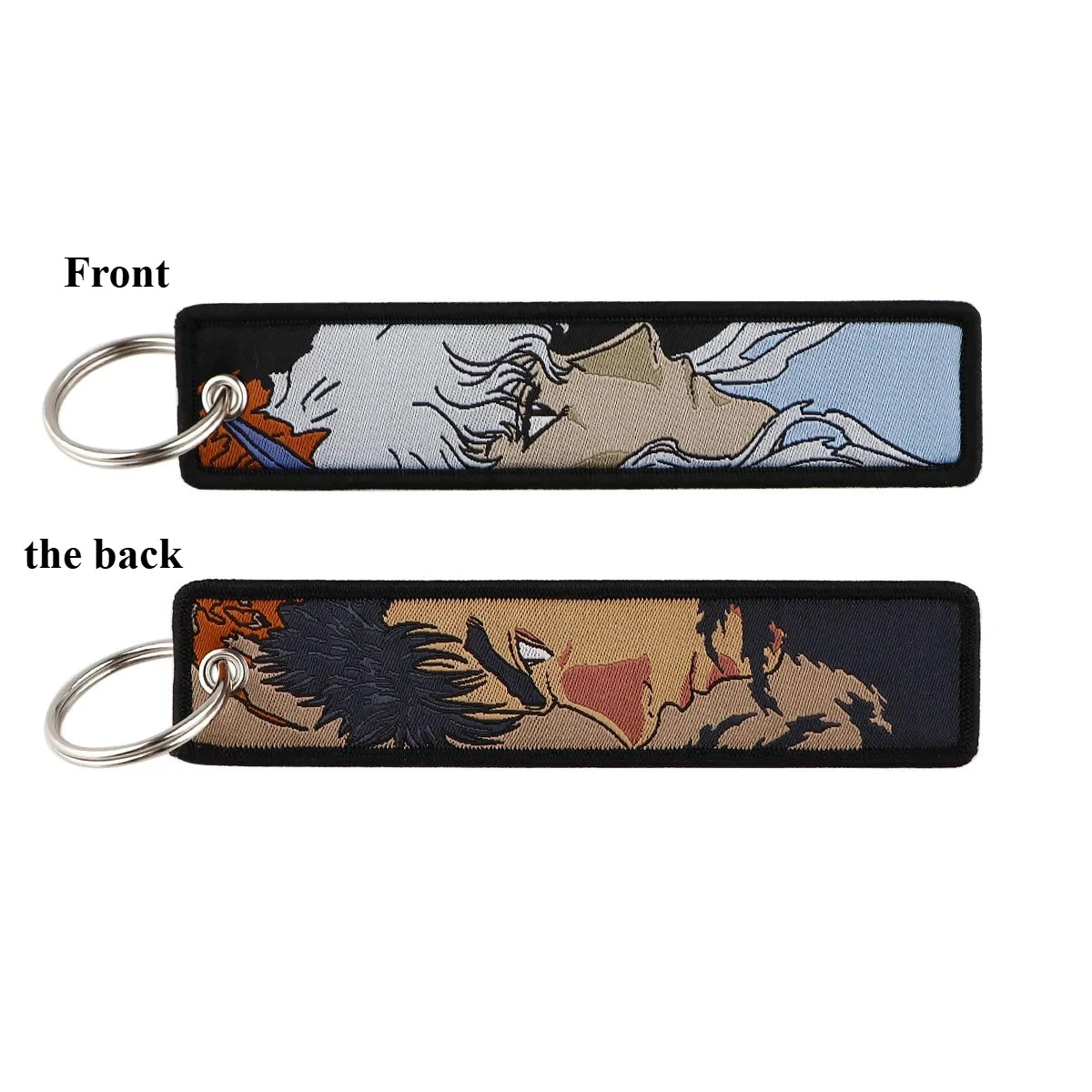 Sword Wind Legend Anime JOJO Wonderful Adventure Weaving Mark Keychain Sword Wind Legend Decorative Chain Fabric Key Pendant