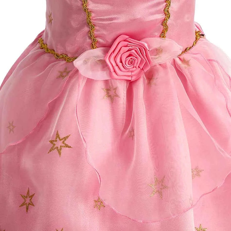 Children Princess Costume Cosplay Dress Girls Halloween Carnival Birthday Outfit Party Sleeping Beauty Ball Gown