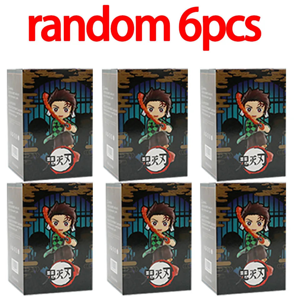 1-12pcs Anime Demon Slayer Blind Box Figure Toys Kimetsu No Yaiba Battle Series Guess Bag Mystery Doll Christmas Birthday Gift