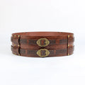 Viking Wide Waist Armor Belt - Adjustable Synthetic Leather