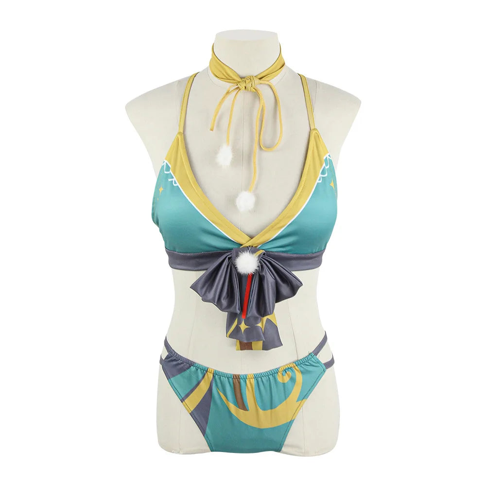 Genshin Impact Cosplay Swimsuit Miss Hina Lisa Hutao Raiden Shogun Sexy Bikini Women Anime Cosplay Costume