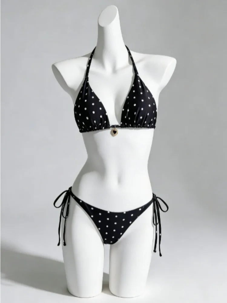 YUNZHAOLUCN Women's High Waist 4-Piece Bikini Set Solid Polyester Swimwear