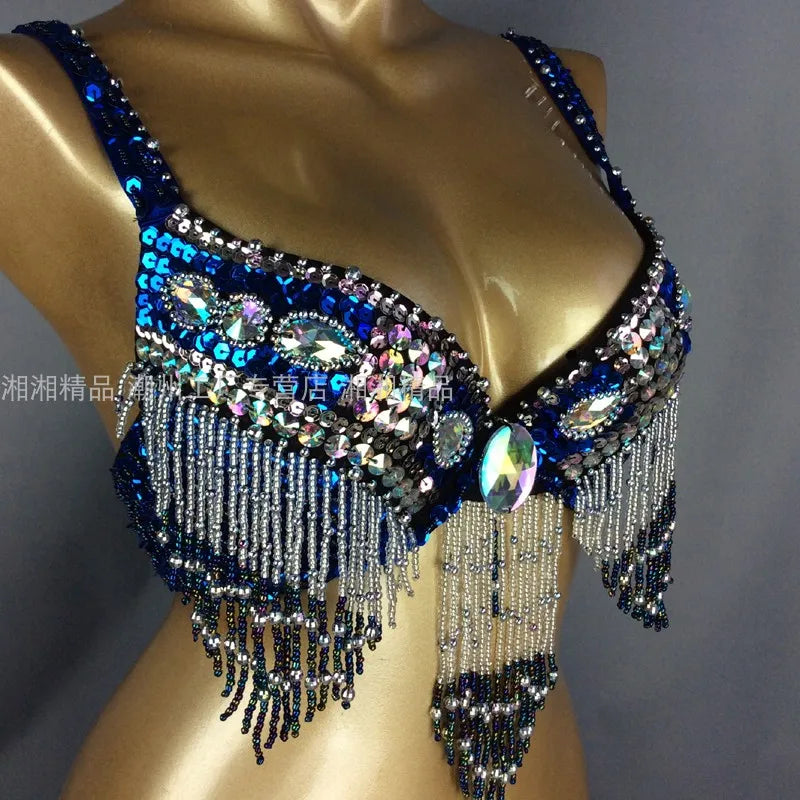 Sexy Girl Belly Dance Costume Wear Bar+Belt 2pc Set 10 Colors Ladies Bellydancing Costumes Bellydance Clothes