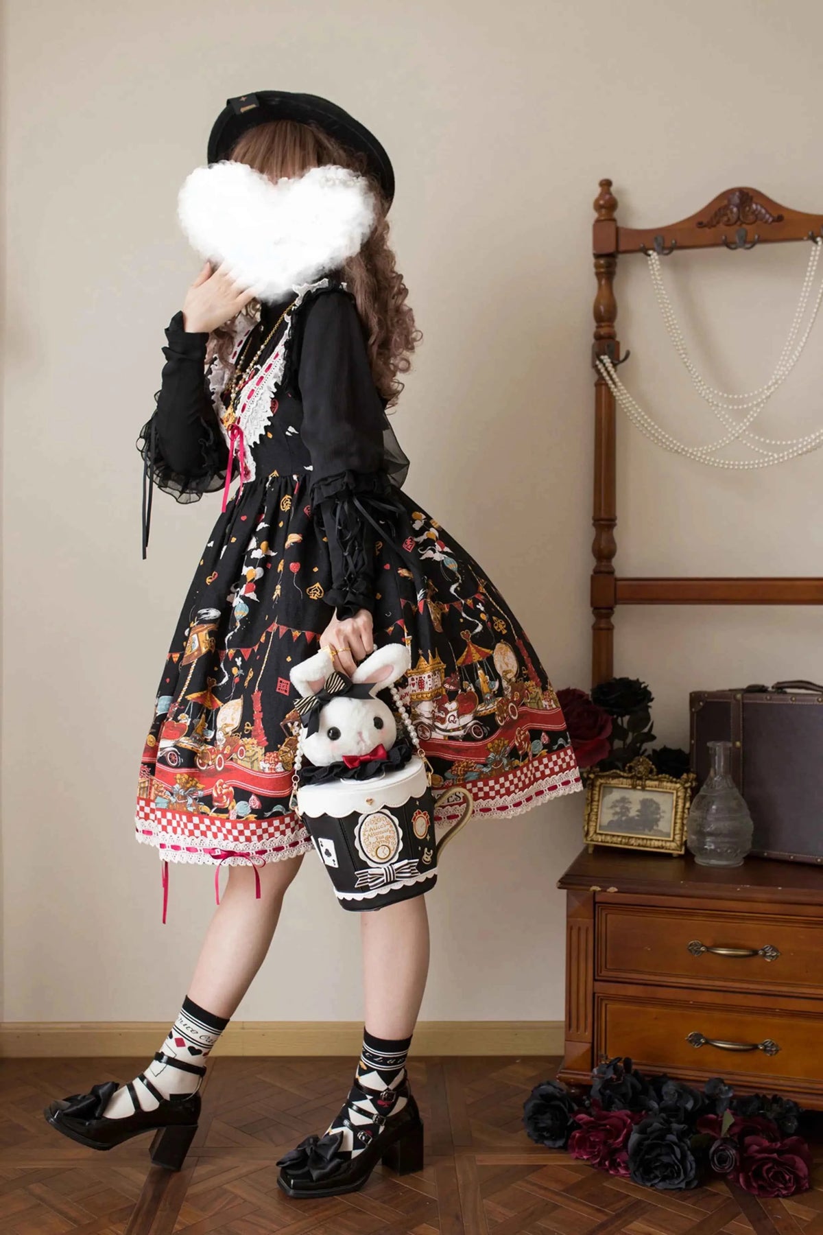 Japanese Original Lolita Cartoon Cute Rabbit Plush Shoulder Bag Sweet Kawaii Jk Uniform Oblique Span Bag
