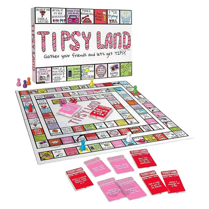 Tipsy Drinking Board Game Leather Land Drinking Games for Adults Interactive Girls Night Drinking Games Bachelorette Party Games SS69