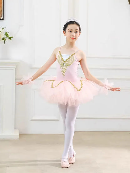 SS69 Girls Ballet Tutu Leotard Princess Performance Dance Dress Polyester