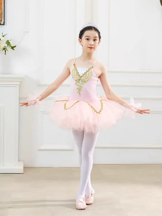 SS69 Girls Ballet Tutu Leotard Princess Performance Dance Dress Polyester