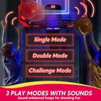 JOYFY LED Indoor Basketball Hoop with Scoreboard & 4 Balls