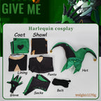 The Freak Circus Harlequin Cosplay Costume Set for Women