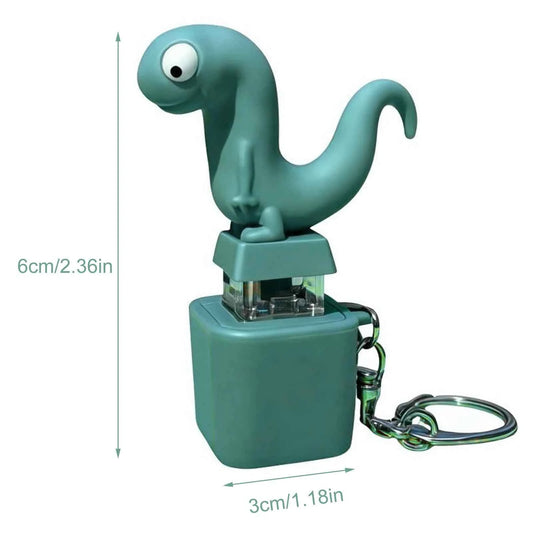 Funny Lizard Button Sound Keychain Rechargeable Lizard Keychain Fidget Keyring Toys With LED Colorful Lights for Stress Relief