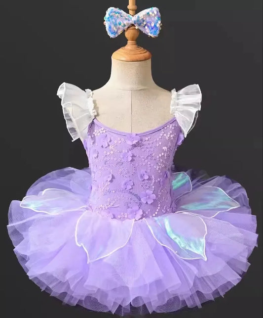 SS69 Girls Ballet Tutu Leotard Princess Performance Dance Dress Polyester