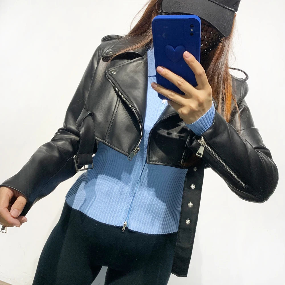 GO BALLISTIC Women's Sheepskin Leather Jacket - Short, Colorful