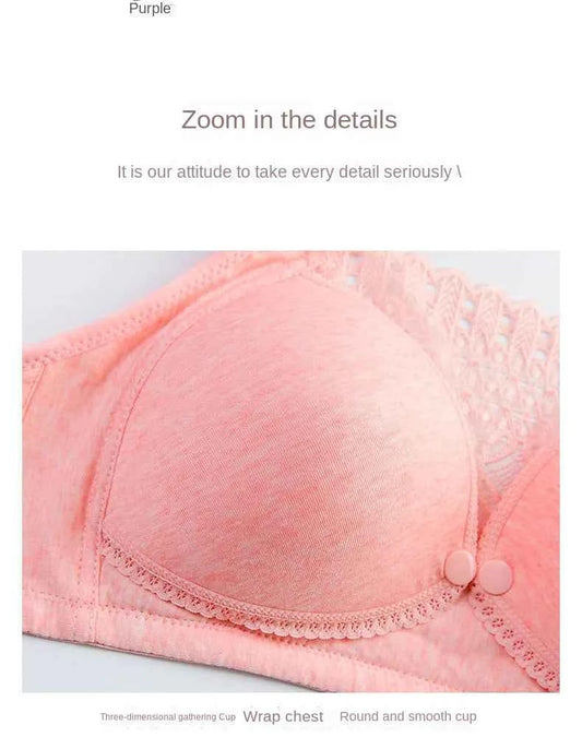 2025 Open front non-underwire maternity bra folding anti-sagging Breastfeeding underwear during pregnancy