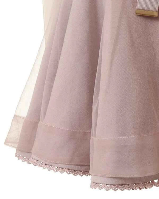 Japanese Liz New Summer Lace Edge Leather Ring High Waist Pleated Skirt Ribbon Bow All-match Short Skirts Big Bow Lolita Blouses