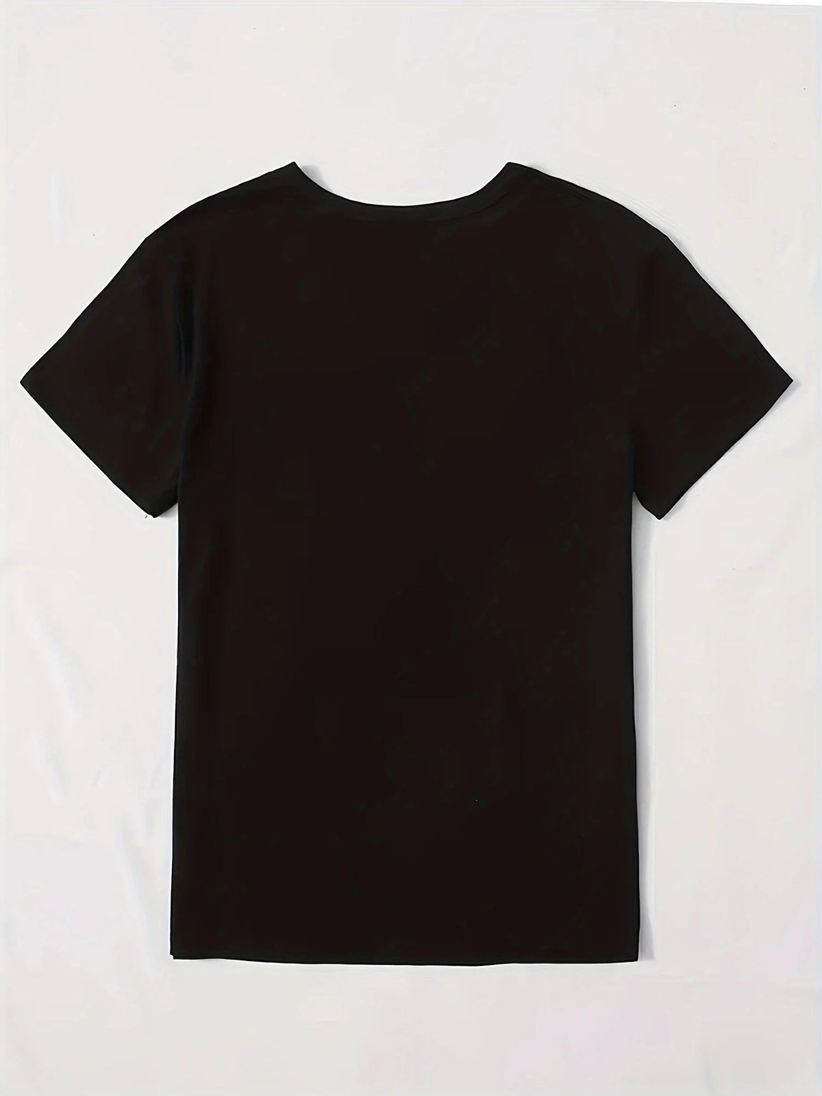 Cute Print Solid Crew Neck T-Shirt, Short Sleeve Casual Every Day Top For All Season, Women's Clothing SS69