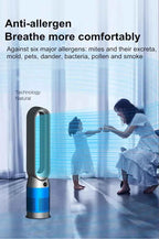 42 Inch 220V Bladeless Fan Dual-Purpose Cooling And Heating Home Silent Heater Quick Air Circulation And Purification Tower