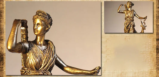 Moon Goddess Resin Statue 27cm Celestial Sculpture for Home Altar Decor