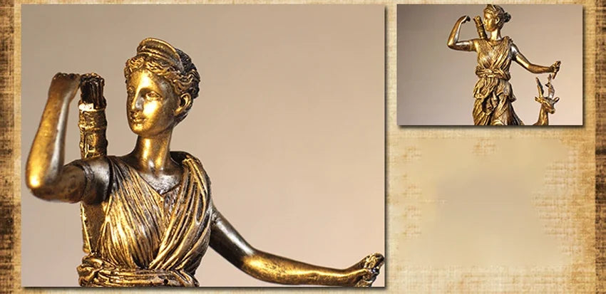 Moon Goddess Resin Statue 27cm Celestial Sculpture for Home Altar Decor