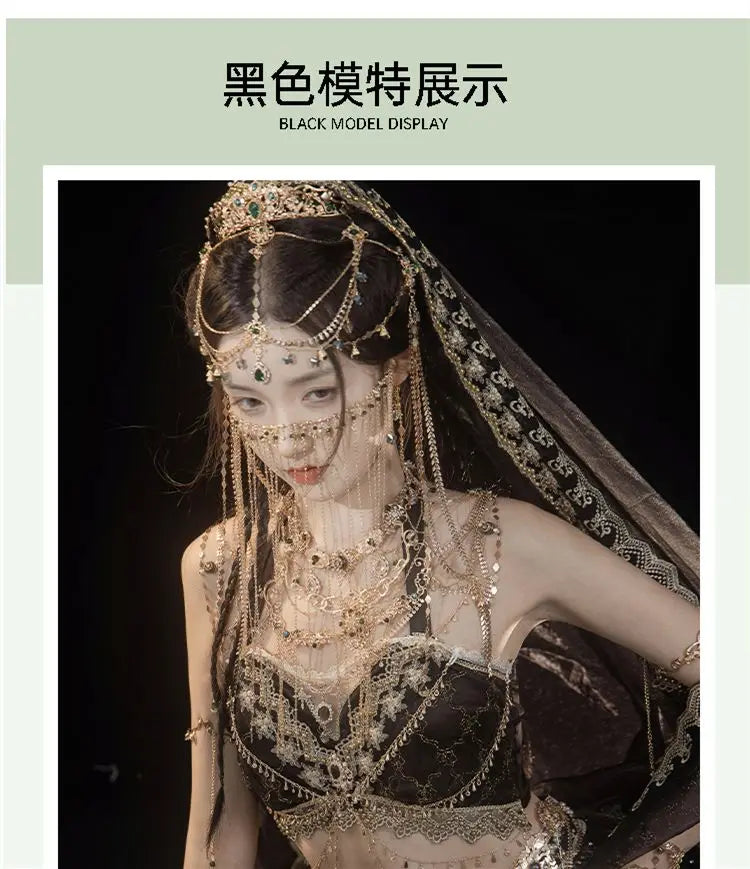 2025 chinese characteristic dunhuang feitian hanfu exotic princess folk dance suit travel photography hanfu clothes+accessories SS69