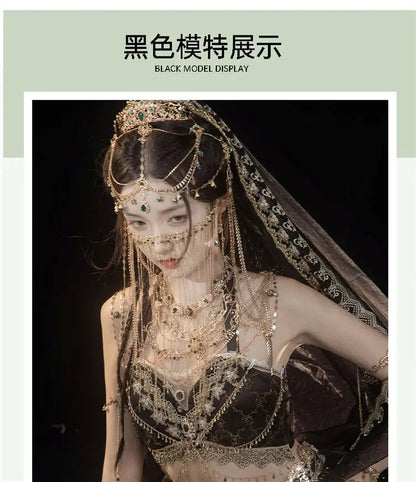 2025 chinese characteristic dunhuang feitian hanfu exotic princess folk dance suit travel photography hanfu clothes+accessories SS69