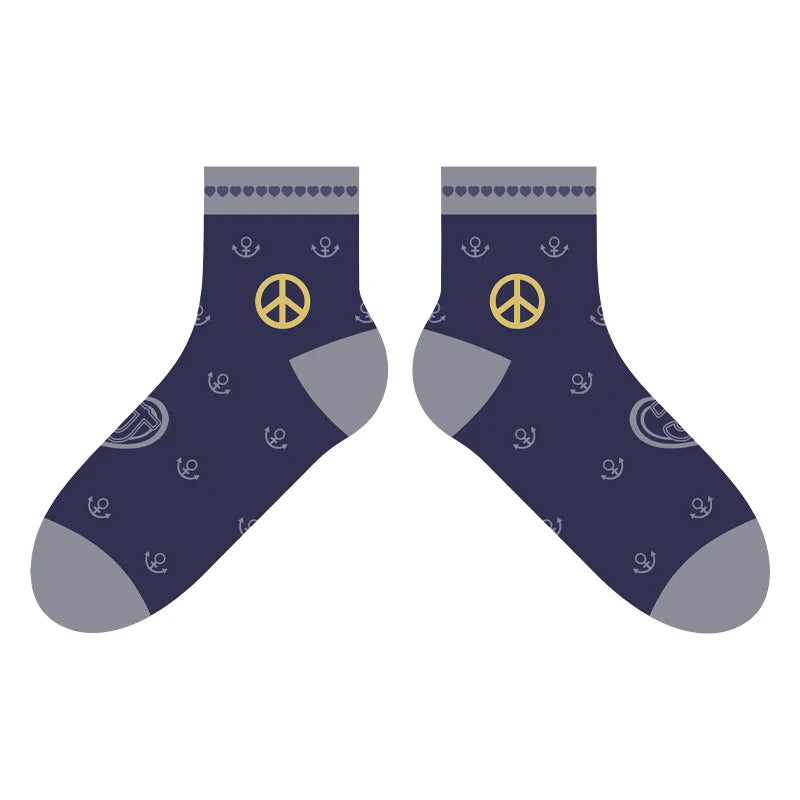 Brdwn Golden Wind Giorno Giovanna Bruno Bucciarati Kira Yoshikage Sock Short Socks Warm