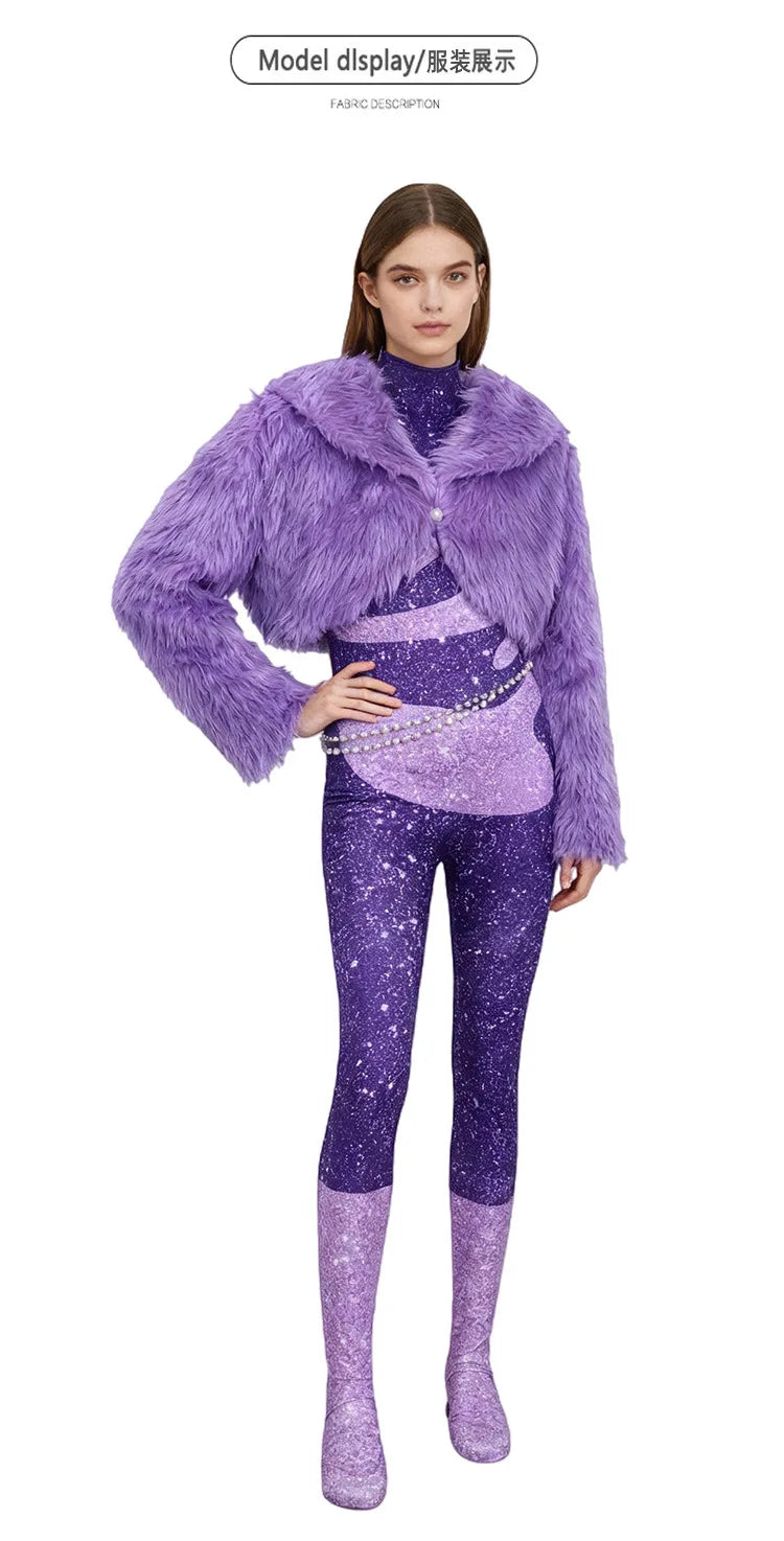 ZOBOTT Zootopia Gazelle Cosplay Costume Women's Polyester Outfit Set