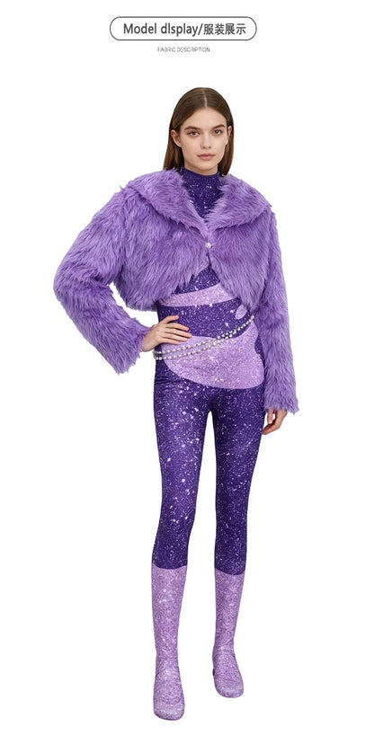 ZOBOTT Women's Zootopia Gazelle Cosplay Costume Polyester Stage Outfit Set