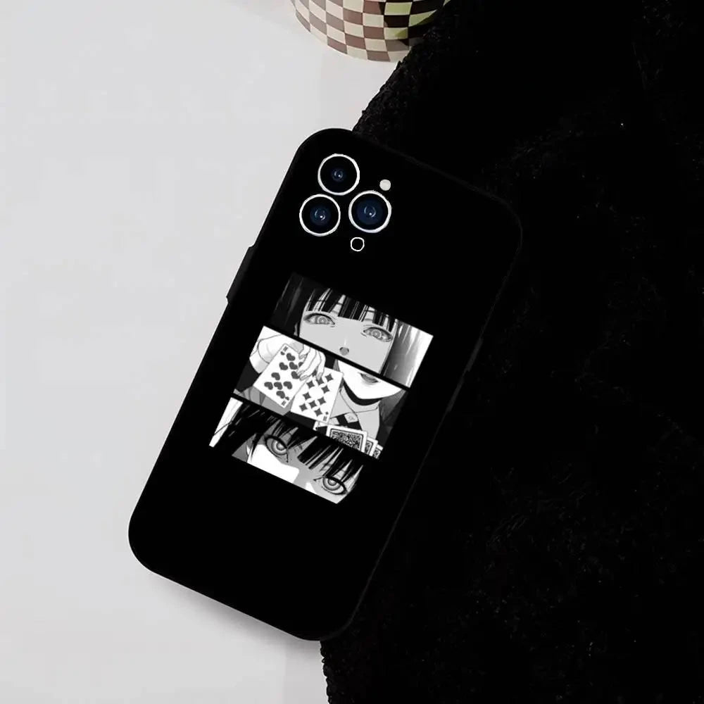 1pc Japanese Anime Kakegurui Jabami Yumeko Phone Case Silicone Soft For IPhone 17 Air 16 15 14 13 12 11 Plus Pro Max Plus SS69