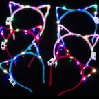 LED Glow Cat & Bunny Ear Headbands - 10/20/30 Pcs