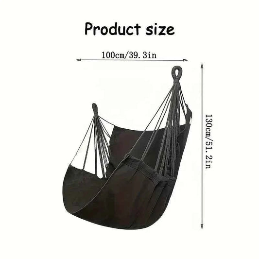 Portable Fabric Hammock Chair with Anti-Tip Design - Includes Storage Bag for Patio, Garden, Dorm & Outdoor Relaxation