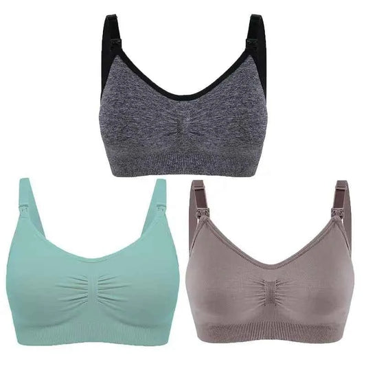 3pcs/Set High Quality Maternity Nursing Bras Cotton Breastfeeding Pregnant Underwear Seamless Large Size Breathable Bra Push Up