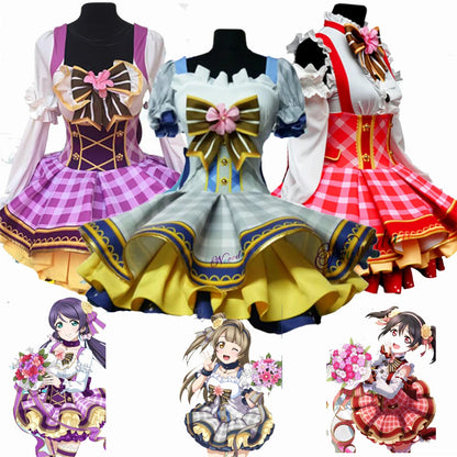 Lovelive Flower Bouquet Cosplay Nico Kotori Tojo Maki Eli Ayase Nozomi Hanayo Lolita Dress Love Live Uniform Cosplay Costume SS69