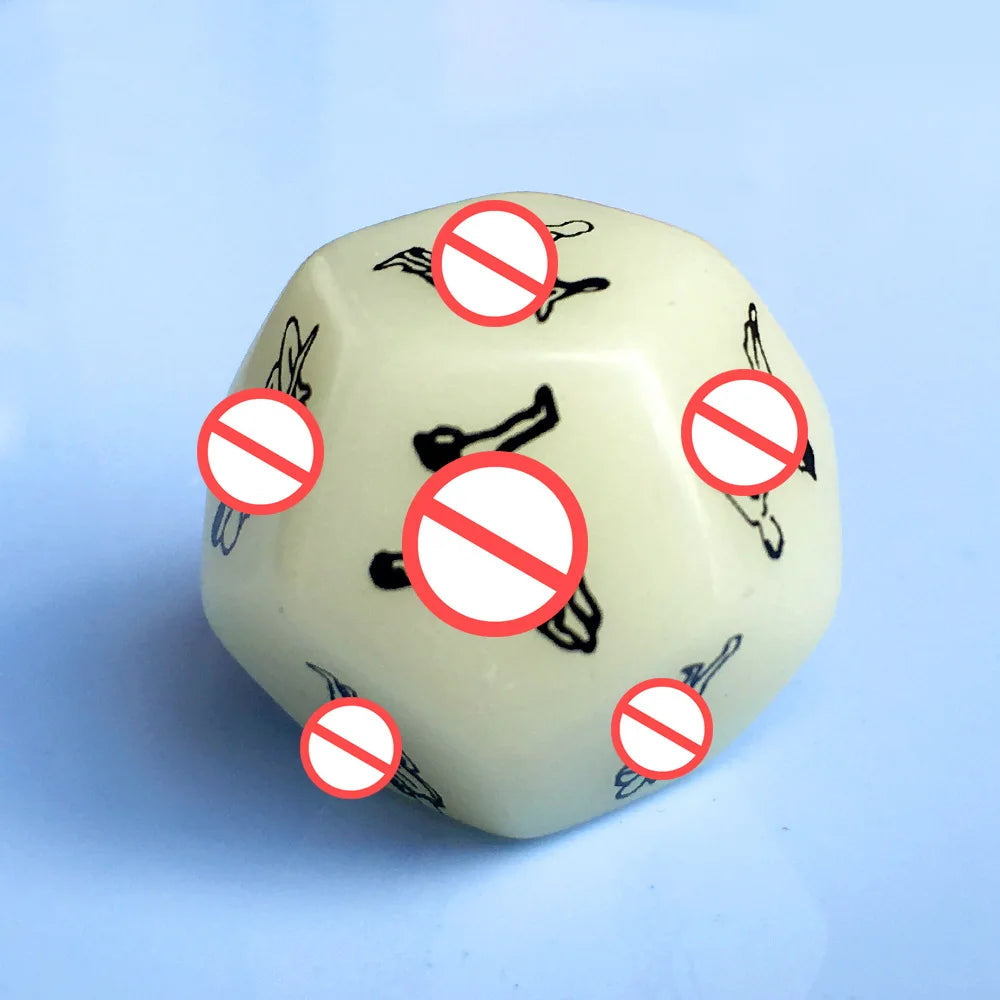 Sex Toys For Couples Women Adult Game Funny Sex Dice 6/12 Sides Romance Love Humour Gambling Erotic Crap Dice Bar Christmas Gift SS69 6.69 Green with Luminous