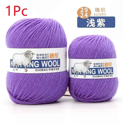 50g/Ball 100% Wool Yarn Pure Merino Thick Thread For Hand Knitting Scarf Sweater DIY Doll Woven Material