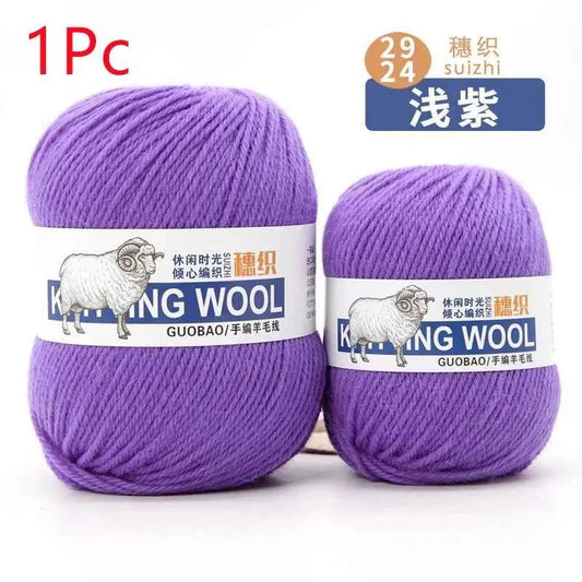 50g/Ball 100% Wool Yarn Pure Merino Thick Thread For Hand Knitting Scarf Sweater DIY Doll Woven Material